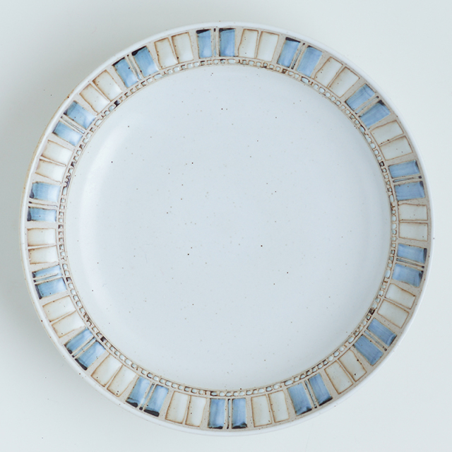波佐見焼 一誠陶器 タイルアート Tile Art リムプレート L リム付き大皿
