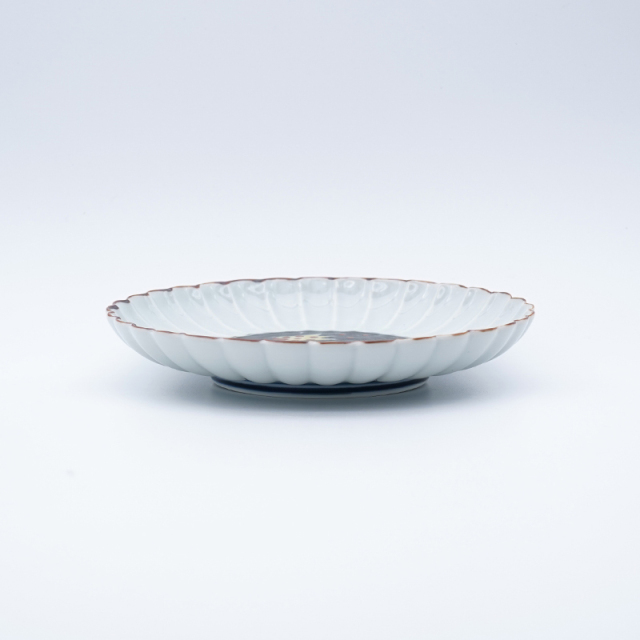 新品未使用品　空萌工房　うさきガーデン　菊割6寸皿 新品未使用品空萌工房うさきガーデン菊割6寸皿