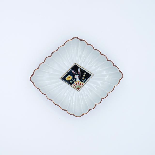 菊割菱鉢(濃)｜空萌工房(そらもえこうぼう)｜田口紀美子