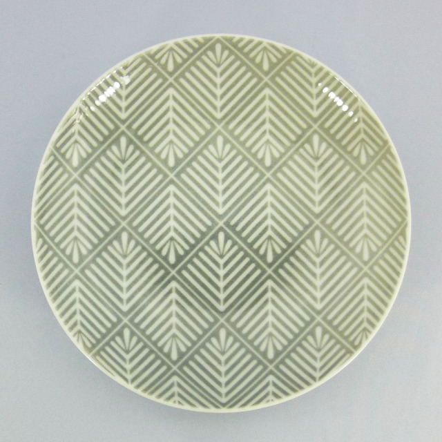 波佐見焼 和小紋 松葉 取皿（グレー）