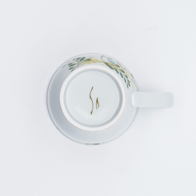 ミモザと小鳥／マグカップ ｜空萌工房(そらもえこうぼう)｜田口紀美子