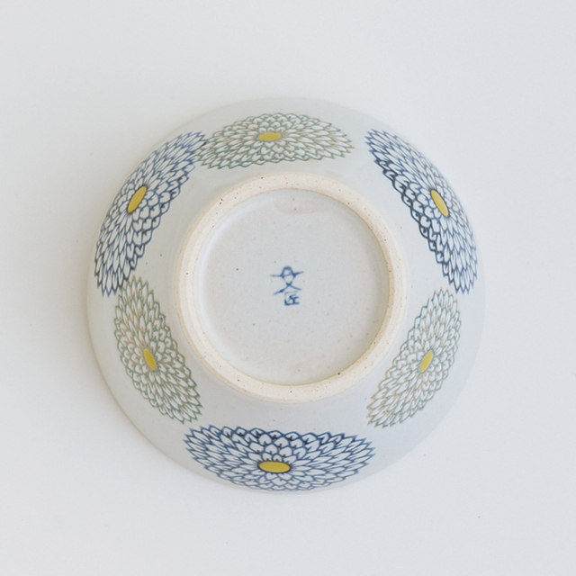 波佐見焼 ダリア レトロ碗 青