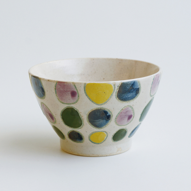 波佐見焼 マーブル レトロ碗 青