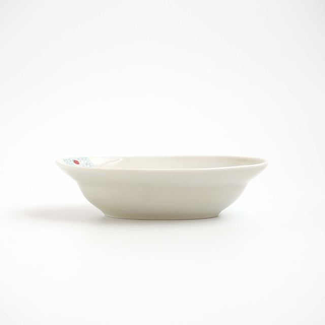 波佐見焼 彩ダリア楕円鉢小（赤）