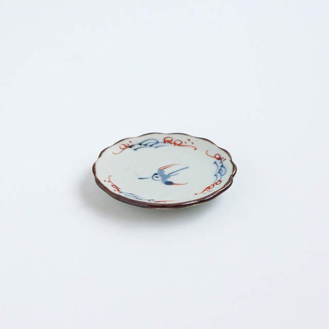 江戸時代 富長貴春 豆皿手塩皿 錦絵 色絵 金彩時代物6点木