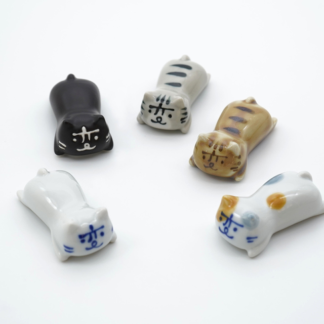 波佐見焼 長崎の変 箸置(クロ)