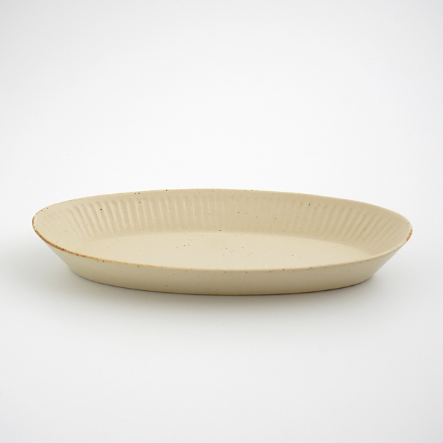 希少 シリアル 有り Andy ジェフ フレミング ビッグスカイ 手彫り陶器製 波佐見焼 一誠陶器 浮彫-UKIBORI- 舟形トレー(大)グレー