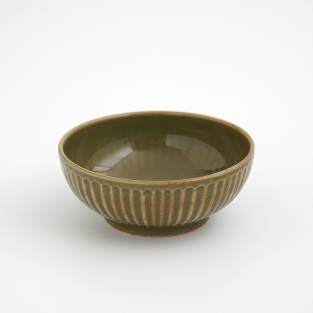 波佐見焼 一誠陶器 浮彫-UKIBORI- 小鉢／緑