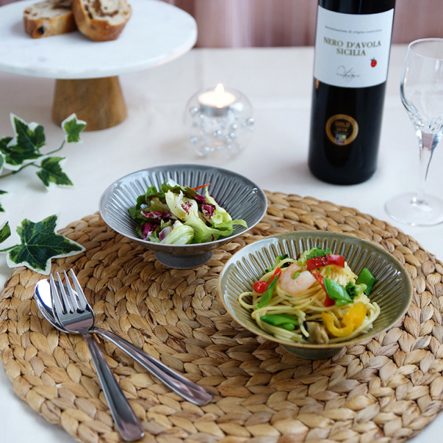 波佐見焼 一誠陶器 浮彫-UKIBORI- HIRA碗 茶