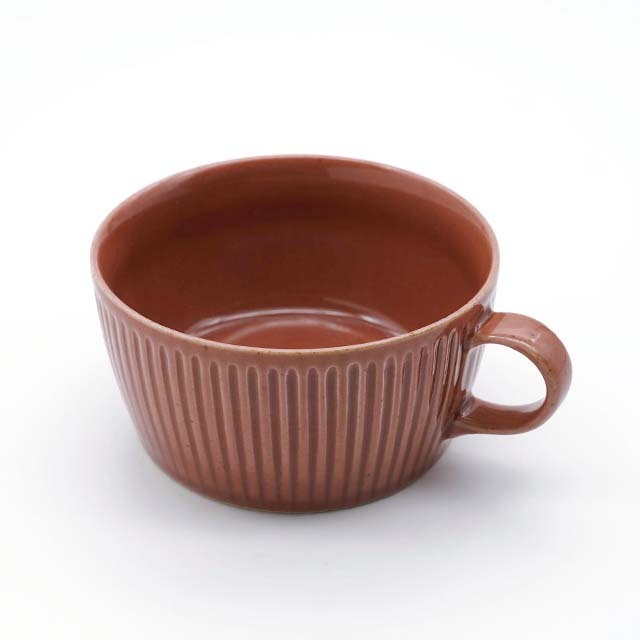 波佐見焼 一誠陶器 浮彫-UKIBORI- スープカップ／赤