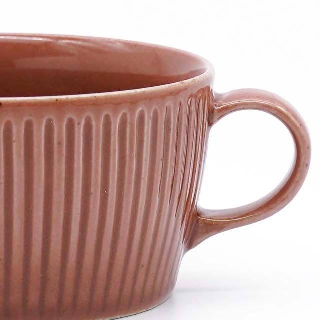 波佐見焼 一誠陶器 浮彫-UKIBORI- スープカップ／赤