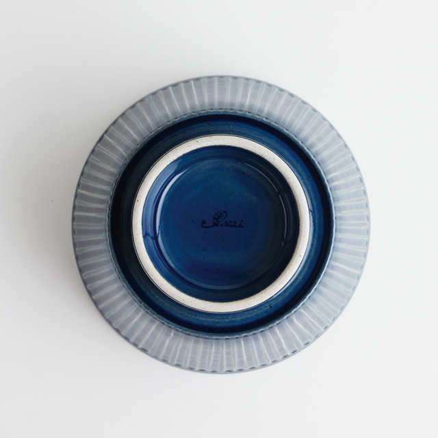 波佐見焼 一誠陶器 浮彫 ボウル 青