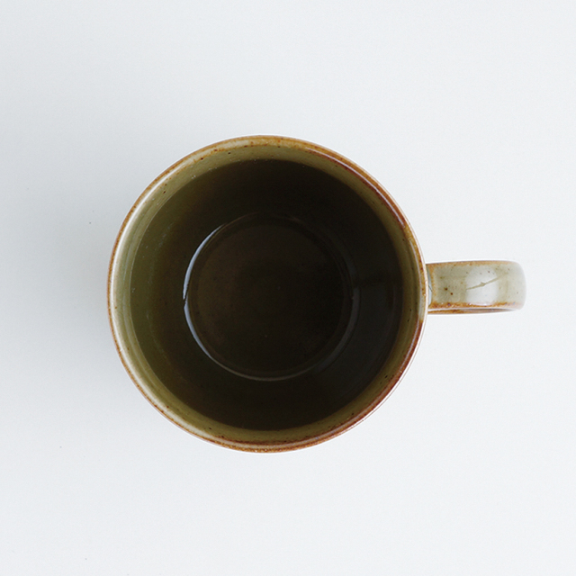 波佐見焼 一誠陶器 浮彫 マグカップ 緑