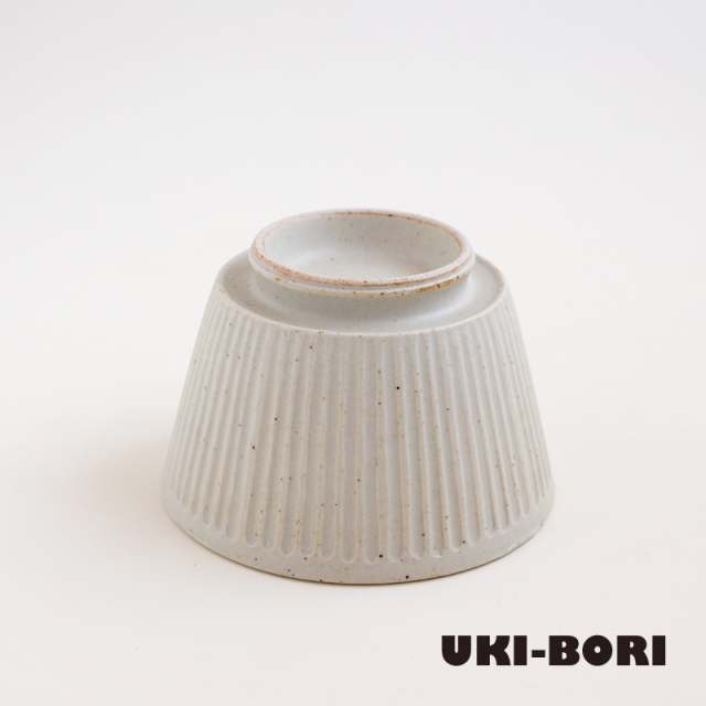波佐見焼 一誠陶器 浮彫-UKIBORI- ボウル (S) Kマット-生成り-