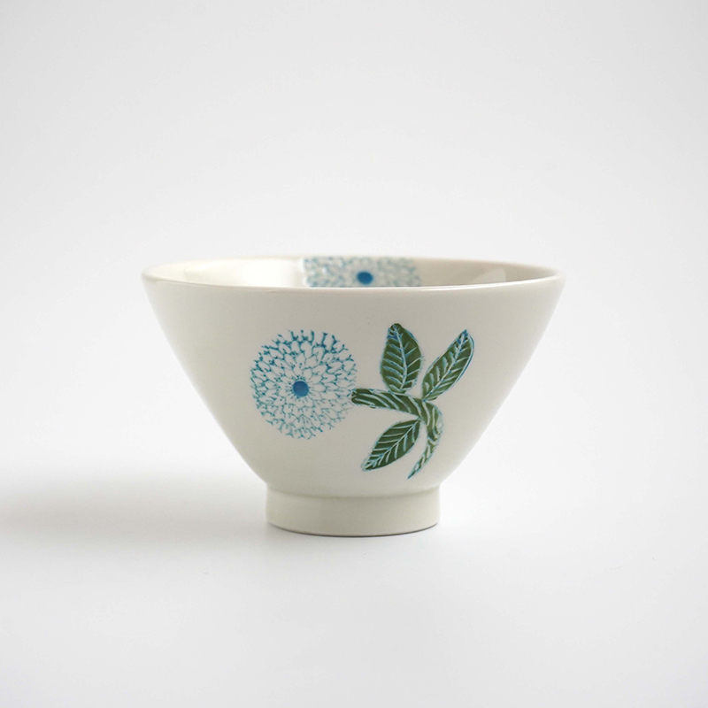 波佐見焼 彩ダリア楕円鉢小（赤）