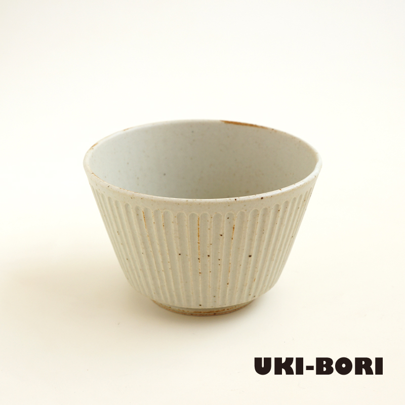 波佐見焼 一誠陶器 浮彫-UKIBORI- ボウル (S)  Kマット-生成り-