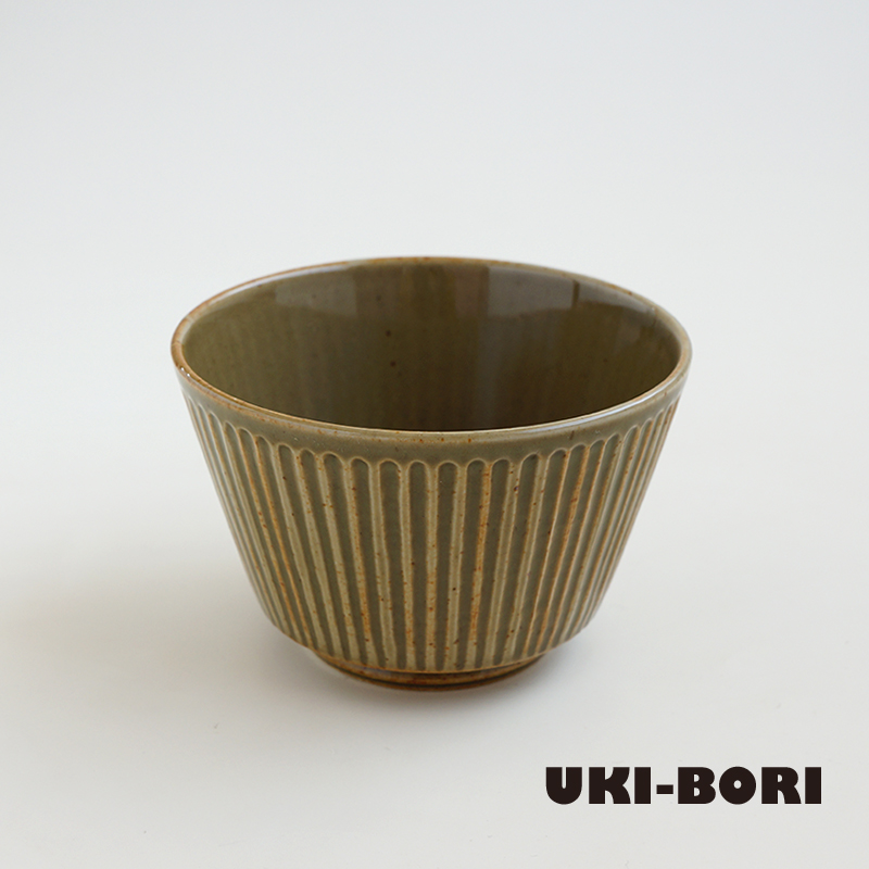 波佐見焼 一誠陶器 浮彫-UKIBORI- ボウル (S) 緑