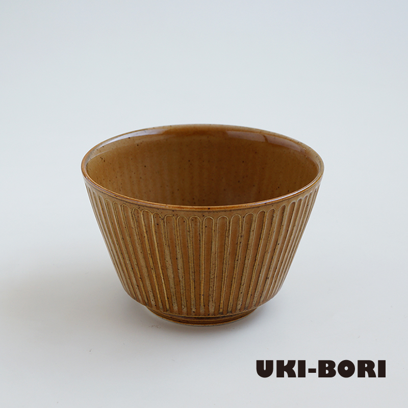 波佐見焼 一誠陶器 浮彫-UKIBORI- ボウル (S) 茶