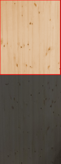 2.5cm厚北欧パイン／長さ 106～110cm／横幅 86～90cm