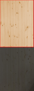 2.5cm厚北欧パイン／長さ 121～125cm／横幅 86～90cm