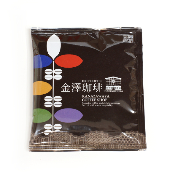 オリジナルの1杯用ドリップバッグ、ドリップカフェ金澤珈琲
