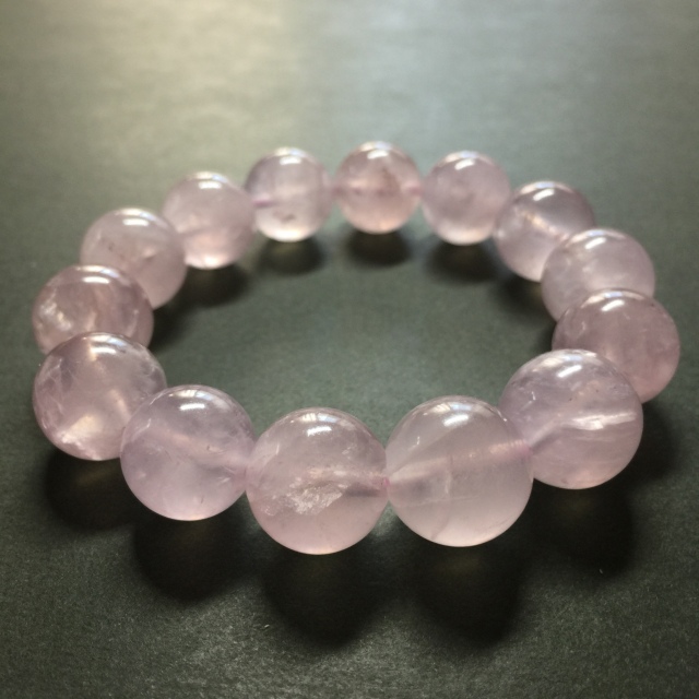 ⭐︎【天然】ローズクォーツ ブレスレット 18mm 岩座 IWAKURA ブレスレット 「岩座」マダガスカル産ローズ
