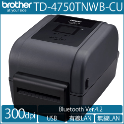 ブラザー ラベルプリンタ　TD-4750TNWB -CU(300dpi／カッター付きモデル)　[識別コード：10189]