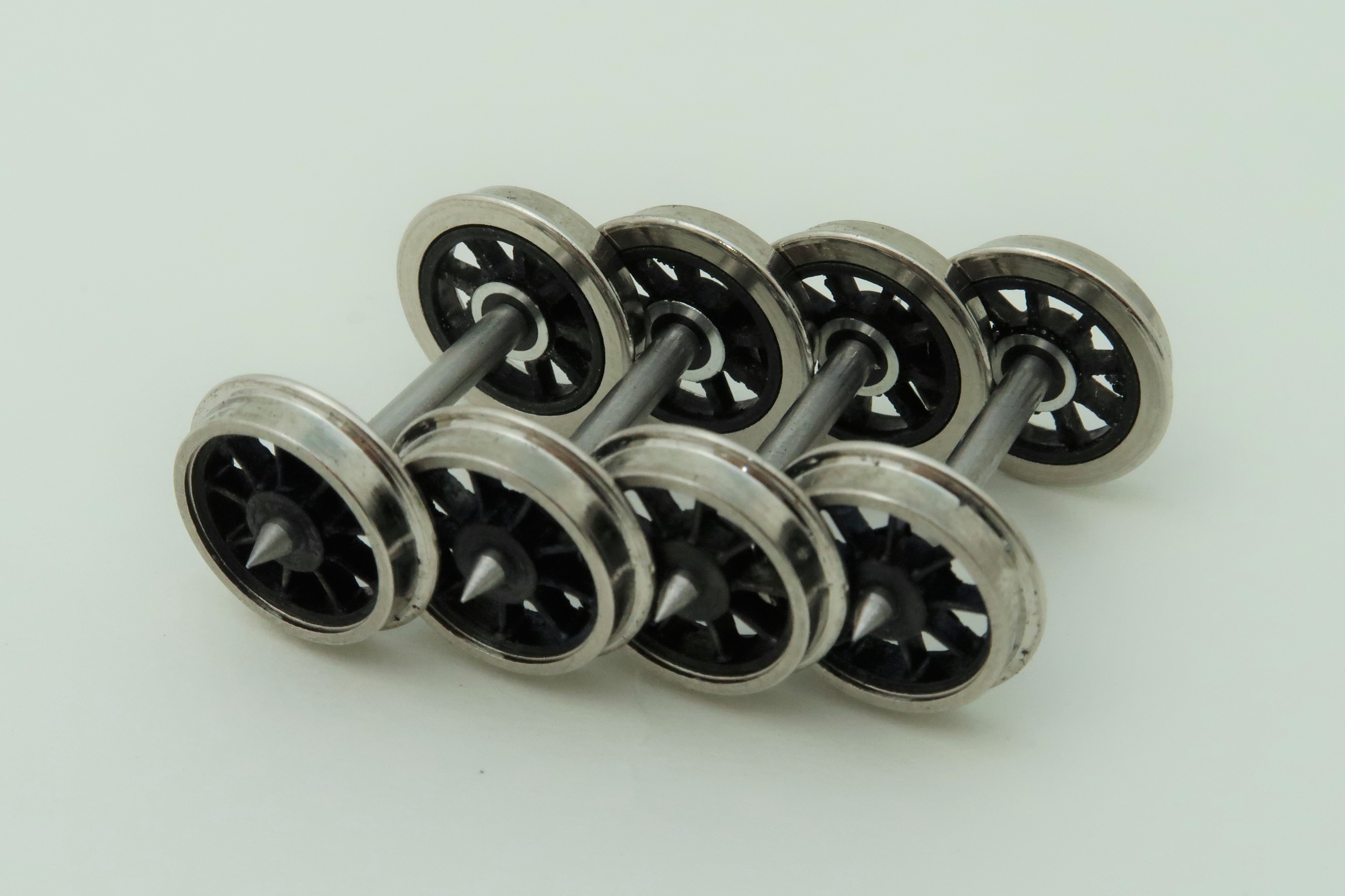 φ11.5スポーク車輪　片側絶縁ピボット軸(4軸入)