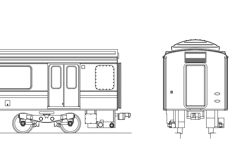 【パンタグラフ付】２０９系２１００番台　トイレ付　モハ２両Ｂキット
