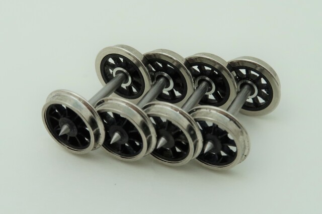 φ11.5スポーク車輪　片側絶縁ピボット軸(4軸入)