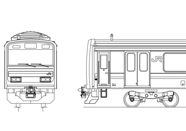 【台車付】２０９系２１００番台　クハ２両Ａキット