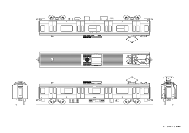 パンタグラフ付】209系2100番台 モハ2両Cキット