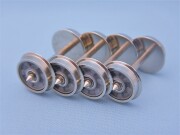 φ10.5波打ち車輪　片側絶縁ピボット軸 グレー（4軸入）