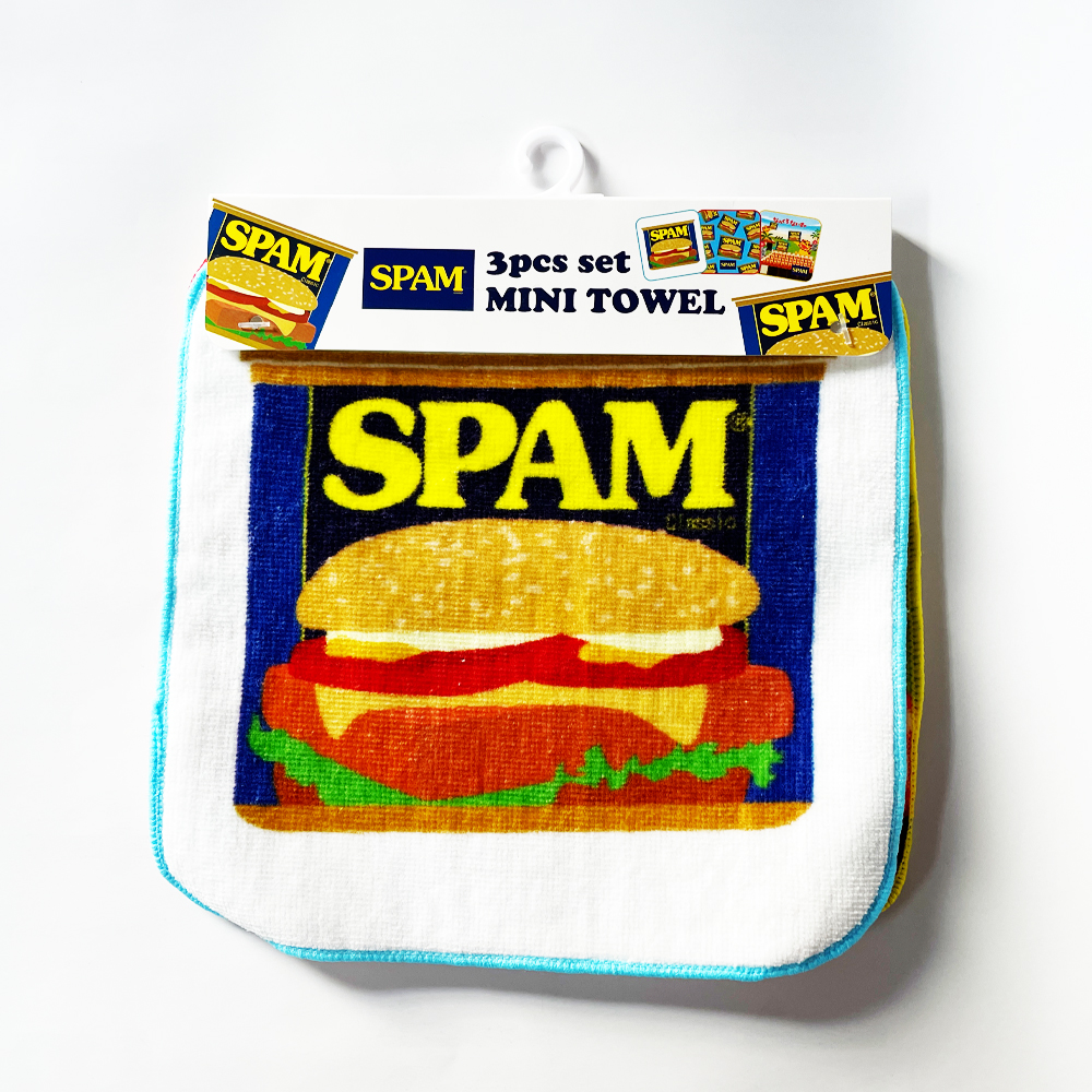 ハンドタオル ミニタオル 沖縄 お土産 SPAM ミニタオル3枚セット