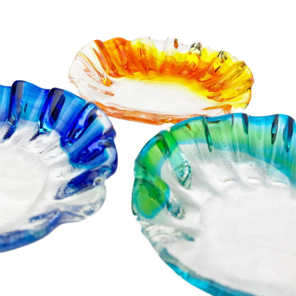 お皿 おしゃれ ガラス 食卓 和食 盛り皿 琉球ガラス 取り皿 マーメイド