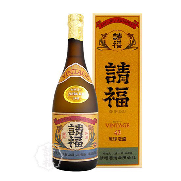 泡盛 ビンテージ 100% 3年古酒 43度 720ml 請福酒造 焼酎 沖縄