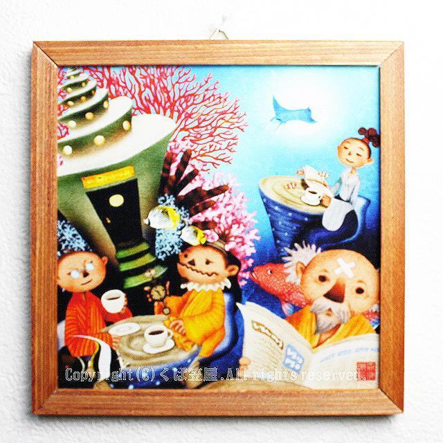 木精キジムナーのアートちび絵「Cafe竜宮/Sサイズ22番」