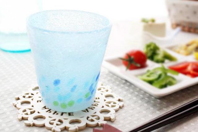 琉球ガラス「カレット泡グラス」