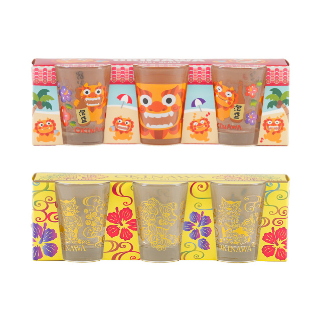 沖縄 お土産 ウイスキー ウォッカ テキーラ アルコール ストレート ショットグラス ３個セット GLYUGHIショットグラス セット 30ml ホルダー付き 厚底 ウイスキー テキーラ ウォッカ グラス パーティー バー 居酒屋