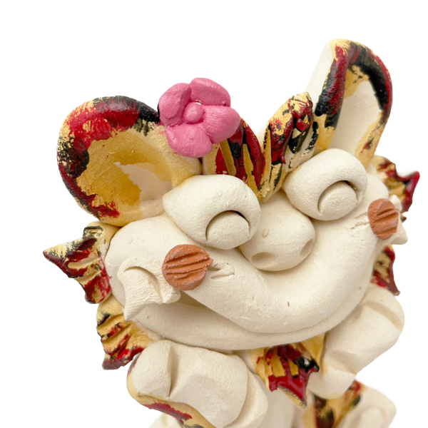 沖縄土産 シーサー 置物 ミニ 玄関 ペア 花シーサー 色付き