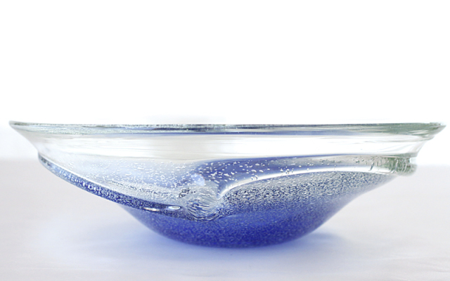 和食器 鉢 皿 ガラス おしゃれ 琉球ガラス職人 稲嶺盛一郎【暖流波巻鉢】