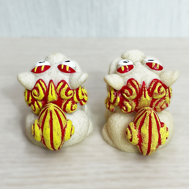 沖縄　石垣島　シーサー魔除け縁起物 かわいい シーサー 置物 玄関 沖縄 シーサー 土産 ペア 記念品 魔除け