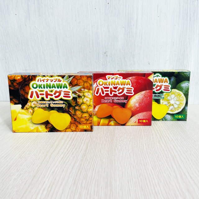 グミ グミキャンディ 沖縄 フルーツ HeartGummy OKINAWA ハートグミ 10個入 シークヮーサー/パイナップル/マンゴー