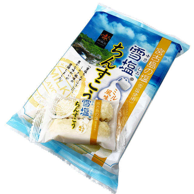 ちんすこう 宮古島の塩 沖縄 お土産 雪塩ちんすこう ミルク風味 袋 8袋入 ちんすこう 宮古島の塩 沖縄 お土産 雪塩ちんすこう ミルク風味 袋 8袋入
