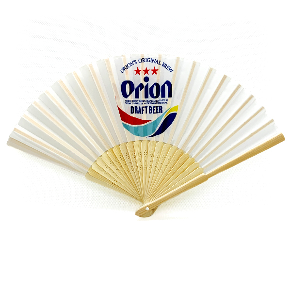 オリオン 扇子 竹 沖縄 お土産 沖縄限定 Orion Draft Beer オリオン ドラフトビール ロゴ入り オリオン竹扇子