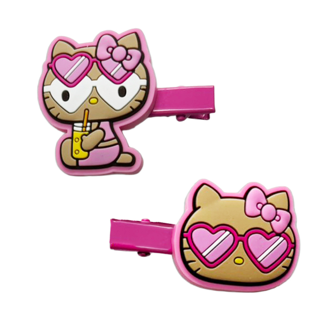 キティベア物語 尾張編 3個セット ヘアピン クリップ サンリオ 日焼けキティ HELLO KITTY 沖縄 お土産