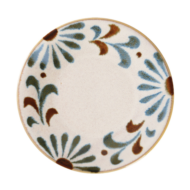 沖縄 お皿 食器 お土産 南国 かりゆし やちむん 和食器 プレート 平皿 丸皿 おしゃれ 贈り物 贈答品 ギフト 南国風食器 かりゆしシリーズ 洋5.0皿