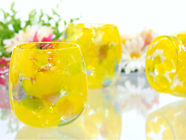 グラス コップ 琉球ガラス ギフト プレゼント オシャレ 【波の花