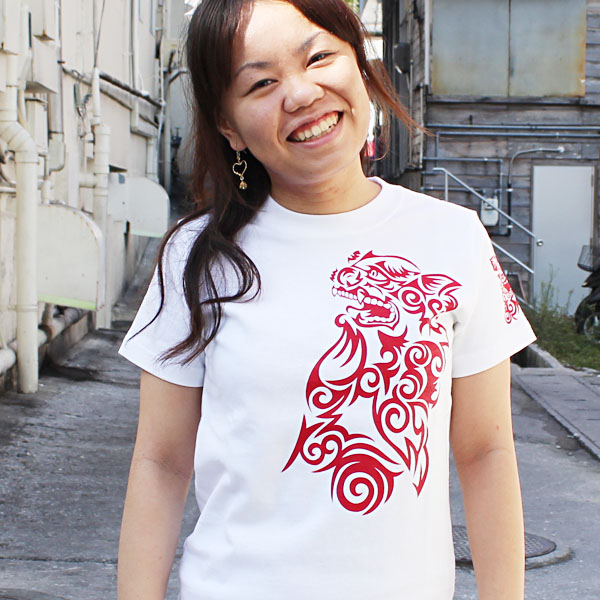 お揃いペアルックTシャツ メンズ レディース 沖縄 お土産 半袖 綿100% コットン JAM MARKET 阿吽-あうん- Tシャツ