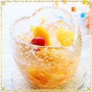 琉球ガラス「気泡の海ハートグラス」